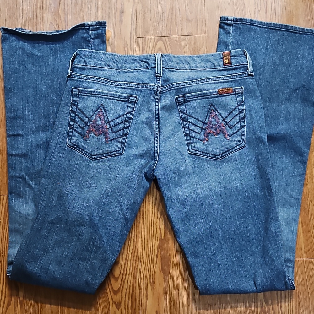 7 For All Mankind A Pocket Low-rise Boot Cut Jeans